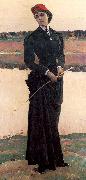 Nesterov, Mikhail Portrait of Olga Nesterova, The Artist's Daughter Spain oil painting artist